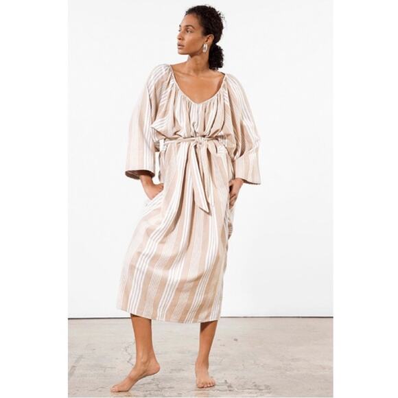 Mara Hoffman Dresses & Skirts - Mara Hoffman Luz Burch Striped Coverup Dress w/ Belt